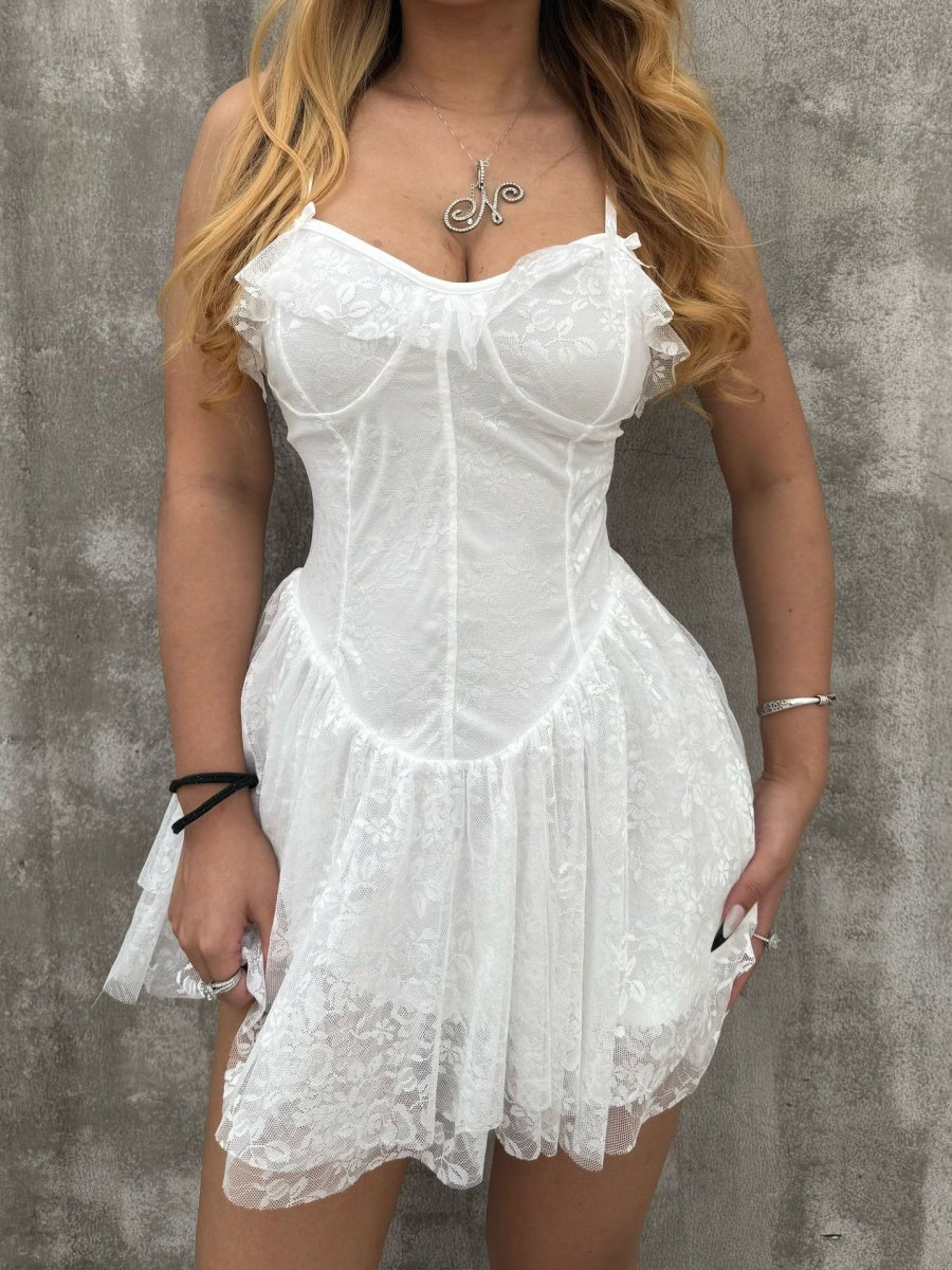 Lace Ruffle Sexy Mini&Short Dresses