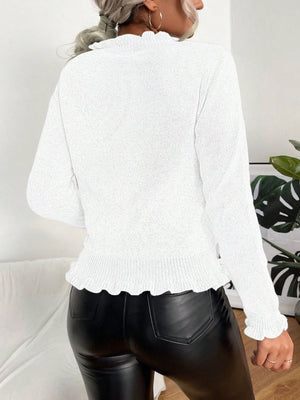Wood ear Solid Color Cardigans