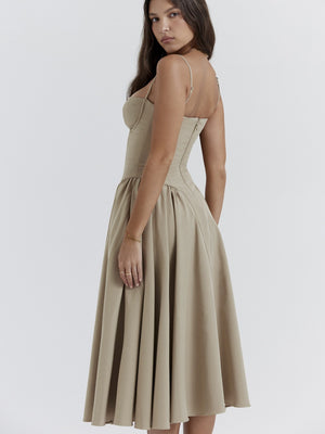 Camisoles Big Swing Solid Color Midi Dresses