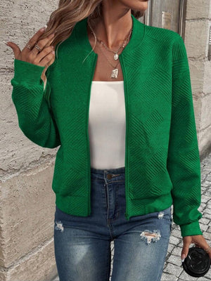 Liber Autumn Women's Zipper Geometric Patterns Jackets