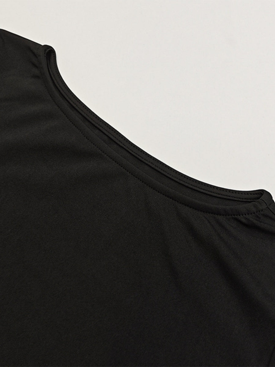 Liber Autumn Women's Ruffle Solid Color Mini&Short Dresses