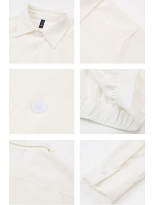 Minimalism High Intelligence Cleanfit Commuting Solid Color Shirt