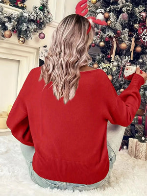 Christmas Letter Crew Neck Sweaters