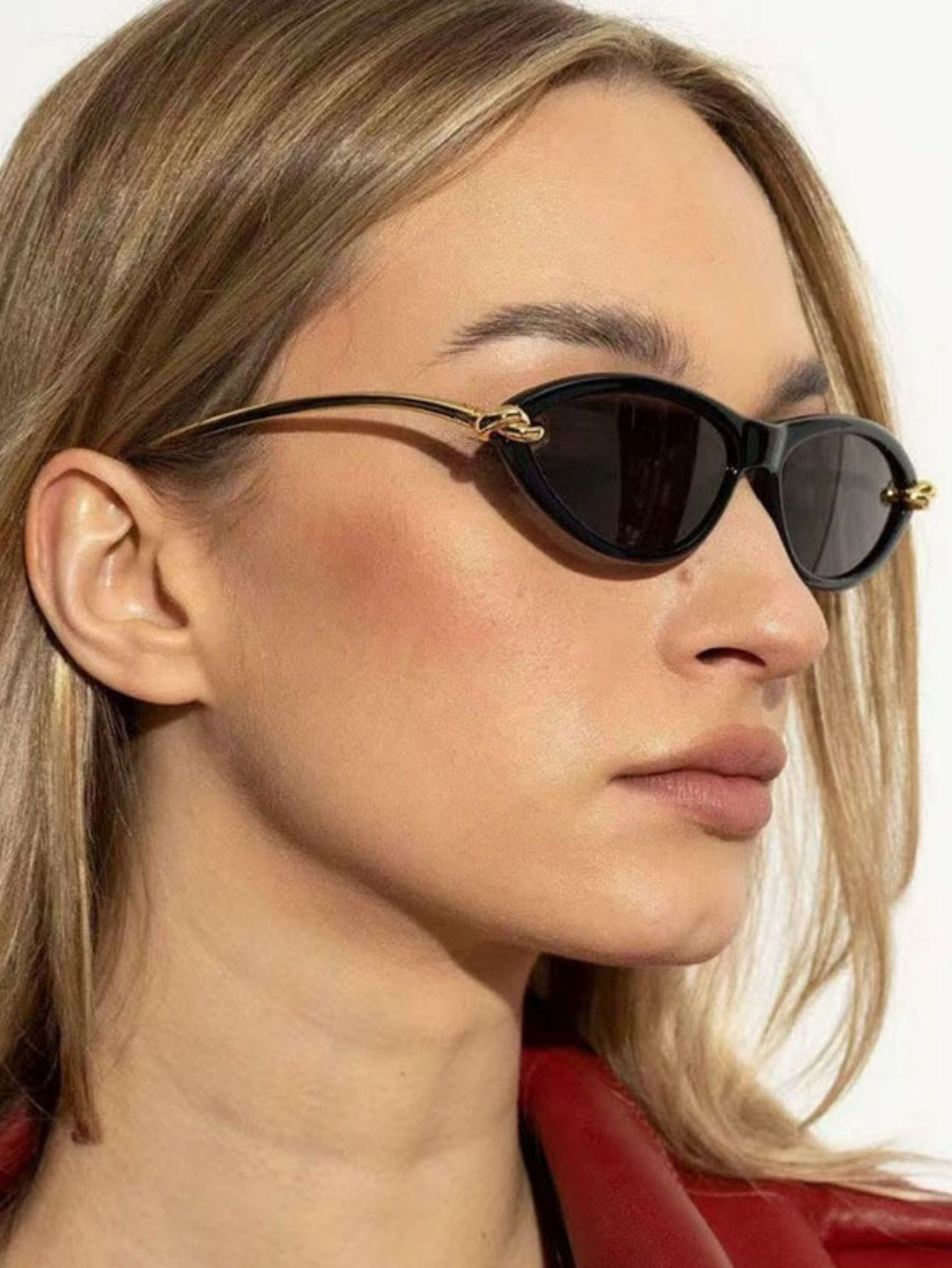 Cat-eye Knot Oval Sunglasses