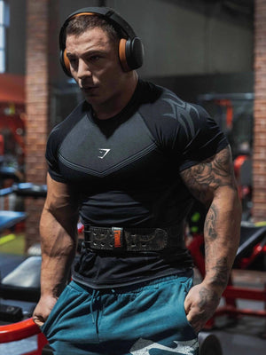 GYMSHARK Tight Fitness Quick-drying T-shirts
