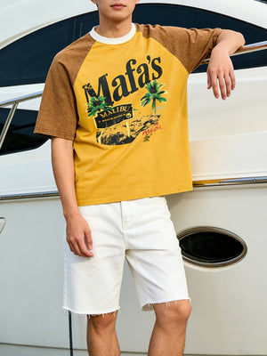 Coconut Trees Beach Distressed T-shirts