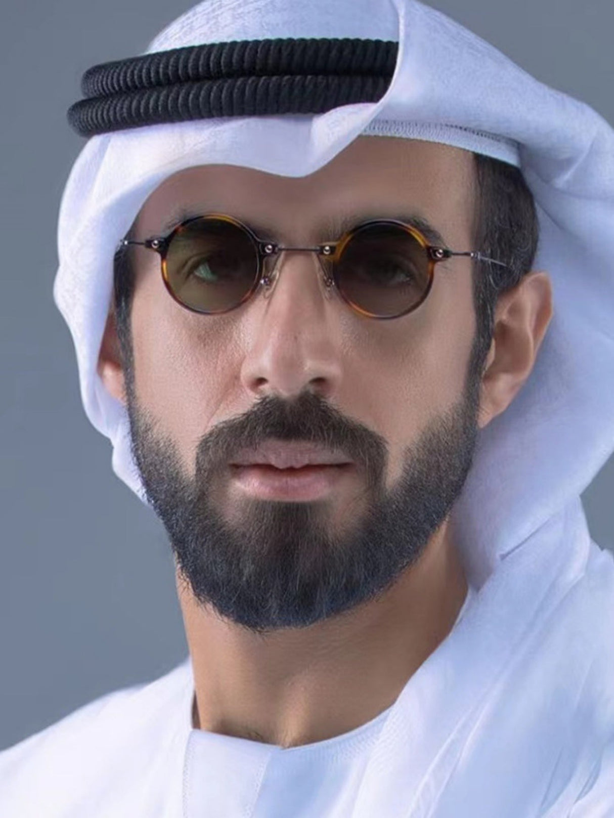 Lunettes de soleil rondes style hip-hop à monture fine