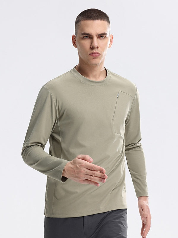 Moisture Absorption Quick-drying Breathable Outdoor Cycling Sports Crew Neck Sweatshirt