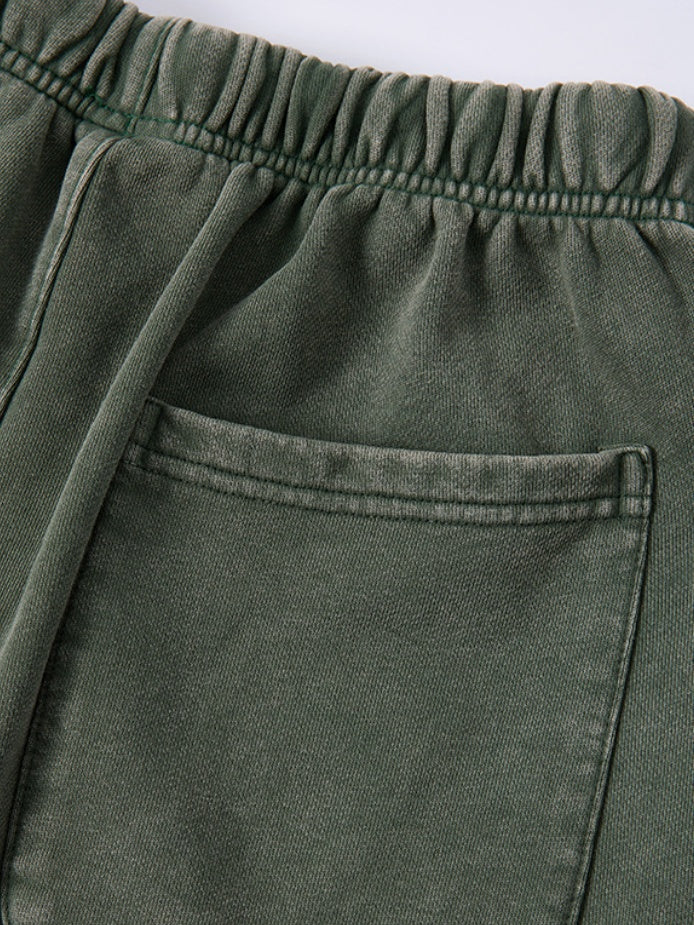 Leisure Washing Water Fade Loose-fit Five Points Shorts