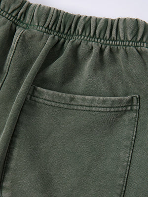 Leisure Washing Water Fade Loose-fit Five Points Shorts