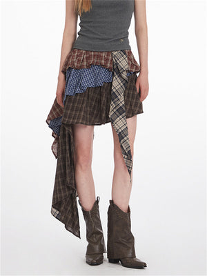 Liber Summer Women's Plaid Skirts