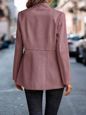 Slim Fit Stitching Temperament Commuting Thickening Herringbone Jacquard Woolen Fabric Blazers