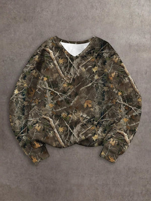 Liber Autumn Women's Splicing Plants and Flowers Sweatshirts&Hoodies