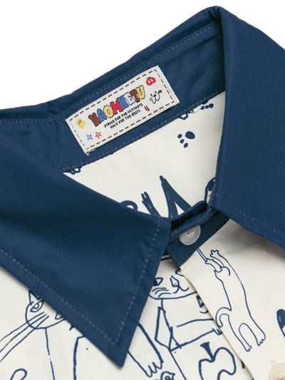 Cartoon Animals Graffiti Oversize Shirts