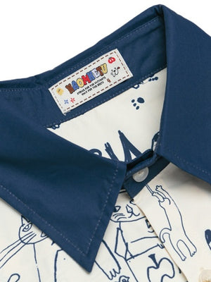 Cartoon Animals Graffiti Oversize Shirts