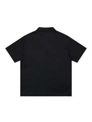 Letter Embroidery Ins Loose-fit POLO Shirt