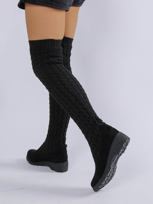 Over-the-knee Knitted Women's Boots