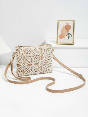 Vacation Lace Cutout Crossbody Bag