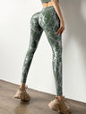 Snake Print Stretch Tight Yoga Pants