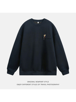 Liber Autumn Men's Embroidered Pattern Pattern Sweatshirts