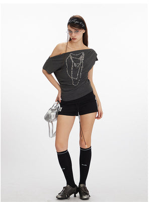 Liber Summer Women's Printed Chain T-shirts