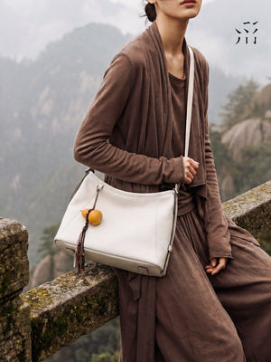 A Glimpse Of The Hobo Small-sized, Elegant Vegetable-tanned Calfskin Shoulder/crossbody Bag For Spring.