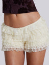 Y2K Bow Lace Multi-layered Wavy Lace Sweet Shorts