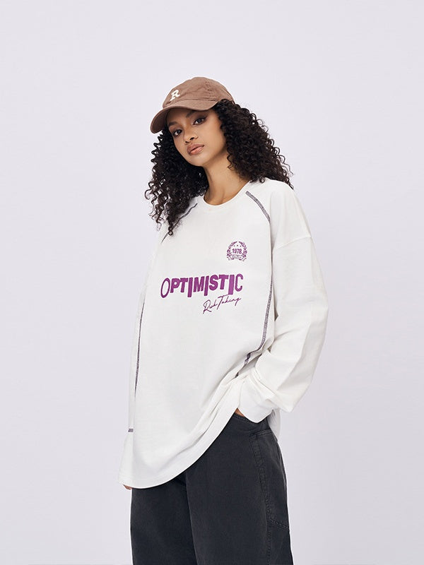 Liber Autumn Neutral wear Letter Sweatshirts&Hoodies