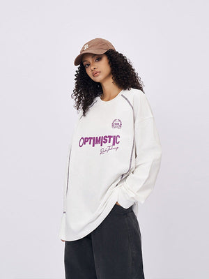 Liber Autumn Neutral wear Letter Sweatshirts&Hoodies
