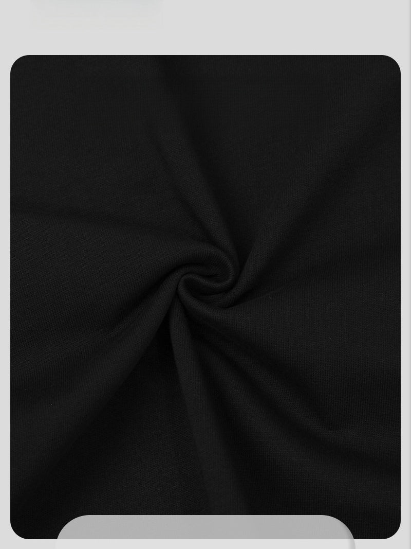 Liber Summer Neutral Color matching Solid Color T-shirts