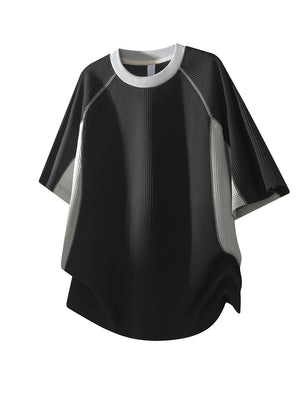 Color-blocked Leisure Loose-fit T-shirts