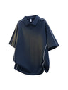 Stripes Patchwork Breathable Loose-fit POLO Shirt