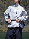 Outdoor Half Zipper Stand Collar Splicing Contrasting Colors Sports Water-repellent Jackets