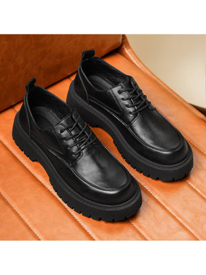 Liber Four Seasons Thick-Sole Men's Black Shoes