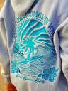 Heavy Embroidery With A Surfing Coconut Tree Pattern Hoodies