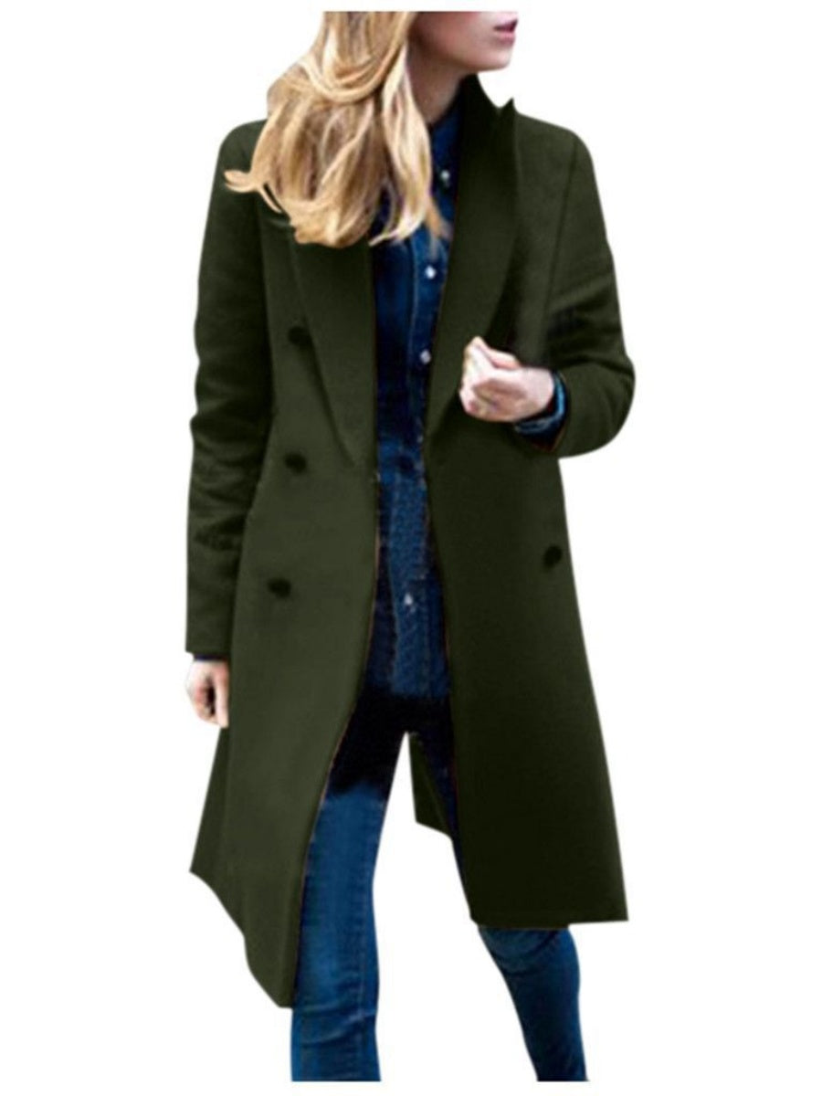 Double-breasted Suit Jacket For Autumn And Winter Formal Casual Coat