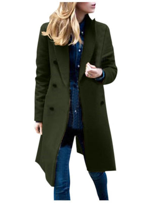 Double-breasted Suit Jacket For Autumn And Winter Formal Casual Coat