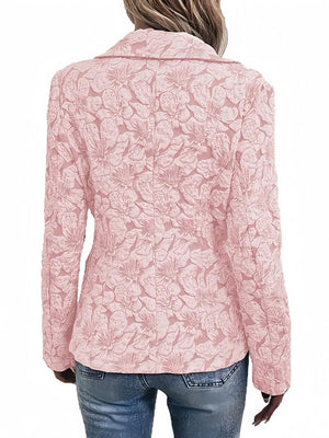 Slim Fit Three-dimensional Flowers Blazers
