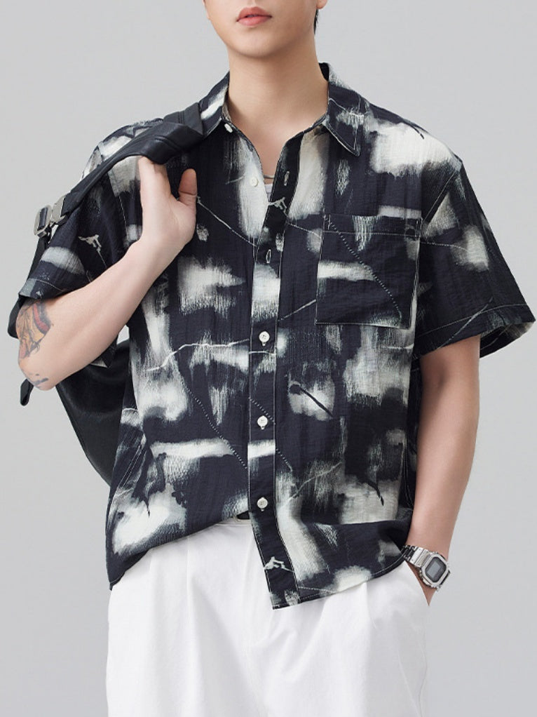 Flax Tie-dye Breathable Shirts
