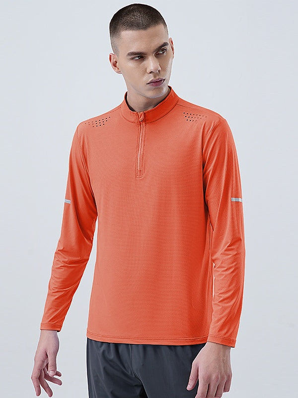 Half Zipper Quick-drying Sports Fitness Breathable Train Running T-shirts