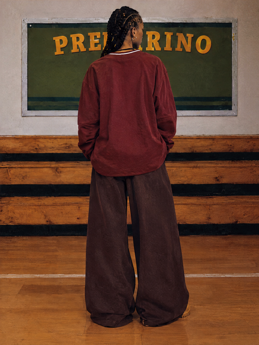 Casual Women's Street Style Drawstring Trousers, Loose And Fashionable, Waist-cinching Wide-leg Trousers, Floor-length Trousers