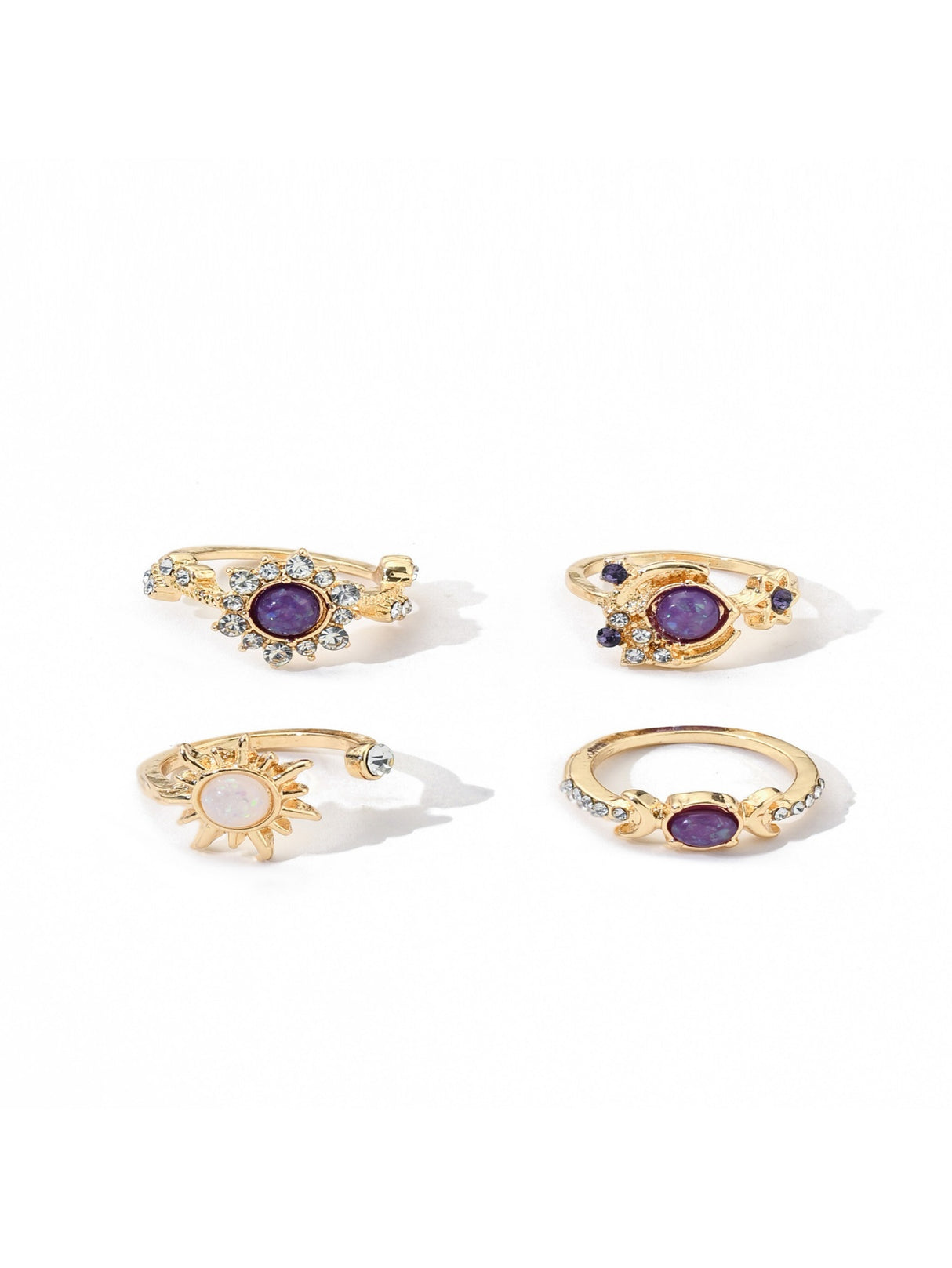Colored Gemstone Ring Set