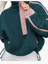 Plush Half Zipper Outdoor Leisure Sports Sweatshirt