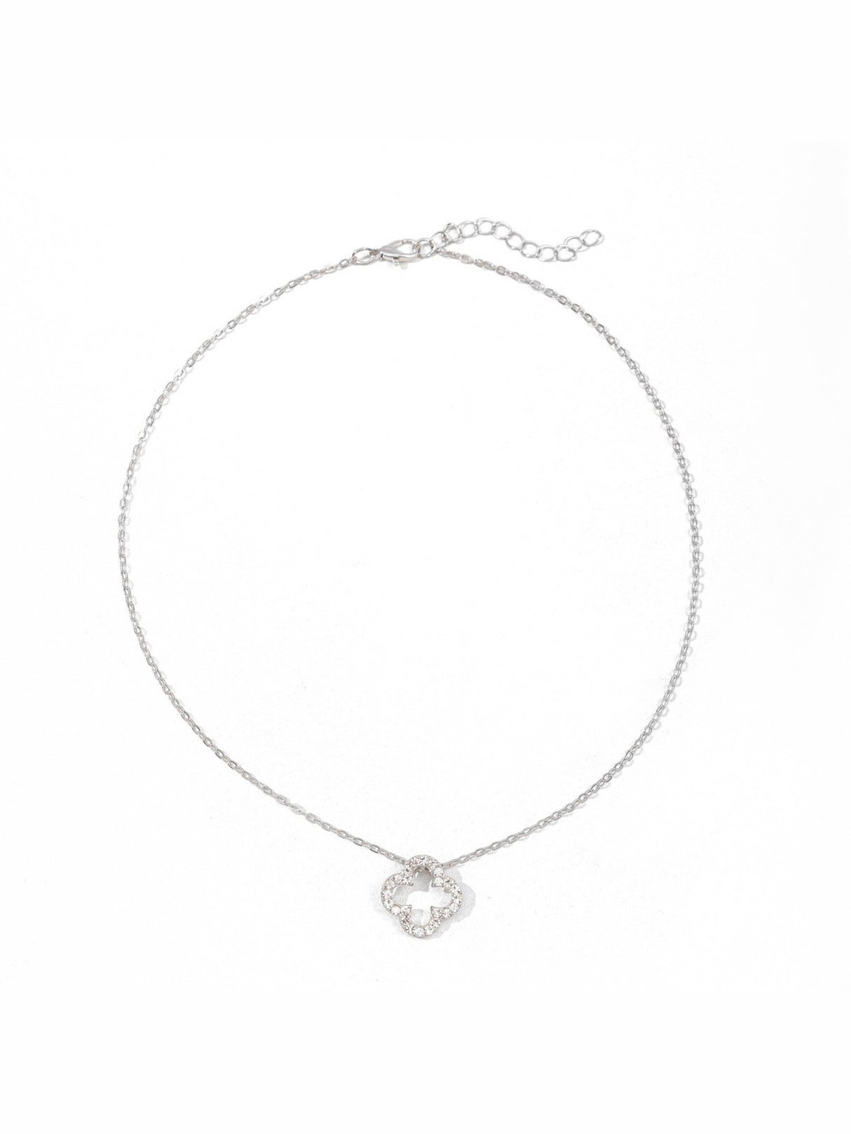 Four-leaf Clover Diamond Pendant Necklace