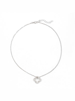 Four-leaf Clover Diamond Pendant Necklace