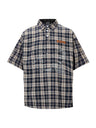 Retro Plaid Pearl Beading Polo Shirts