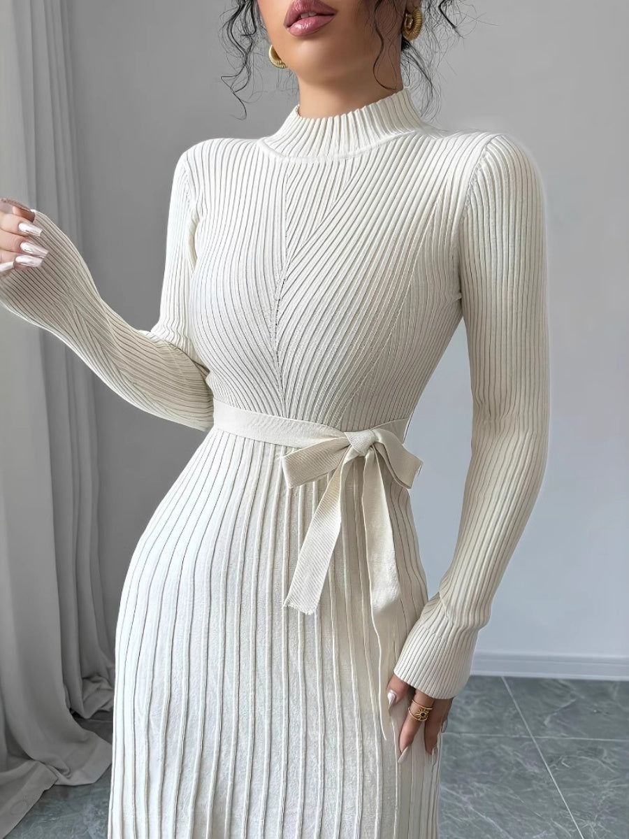 Bandage Slim-fit Knitting Midi Dresses