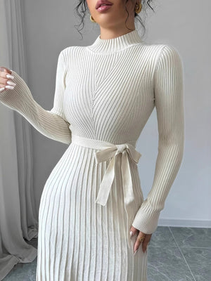 Bandage Slim-fit Knitting Midi Dresses