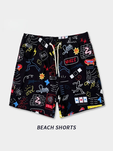 Double Layer Plus Size Loose-fit Quick-drying Beach Shorts