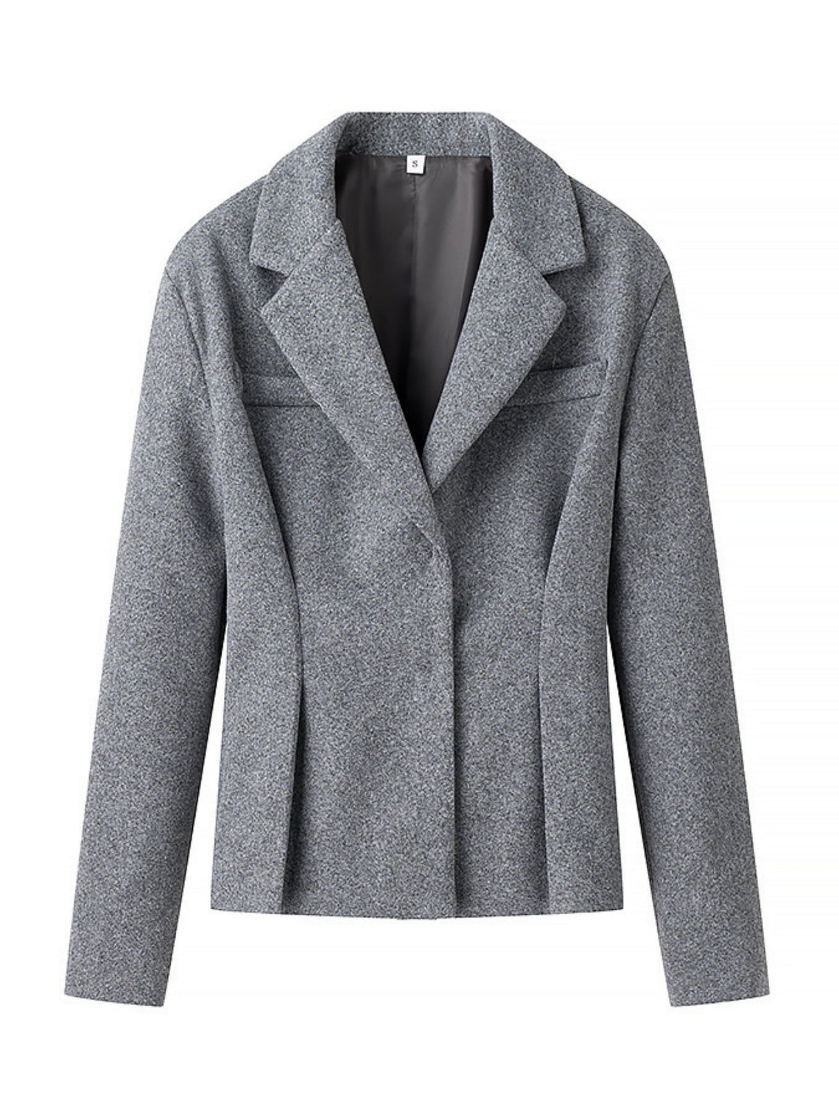 Blazer ajusté à revers et manches longues, jupe assortie, ensemble deux pièces en laine